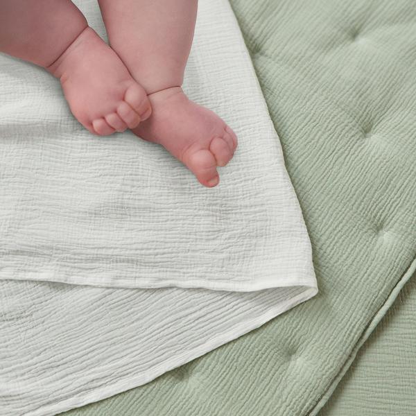 Imagem de Conjunto de cama de berço Levtex Baby Cloud Muslin Sage, conjunto de 5 peças