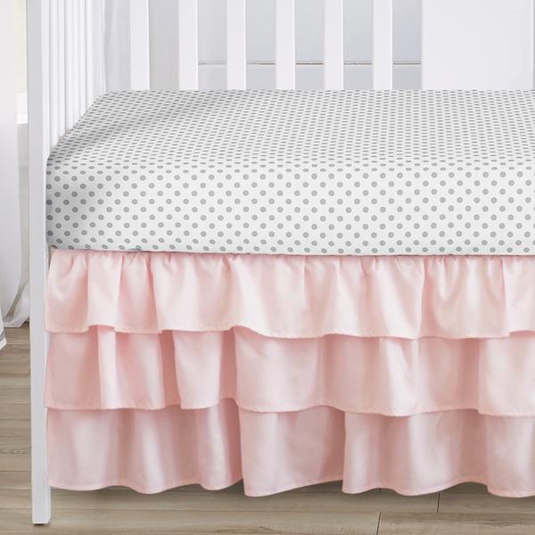 Imagem de Conjunto de cama de berço Sweet Jojo Designs Blush Pink Baby Girl