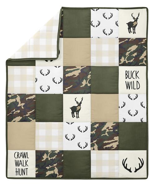 Imagem de Conjunto de cama de berço Sweet Jojo Designs Verde/Beige Deer Camo