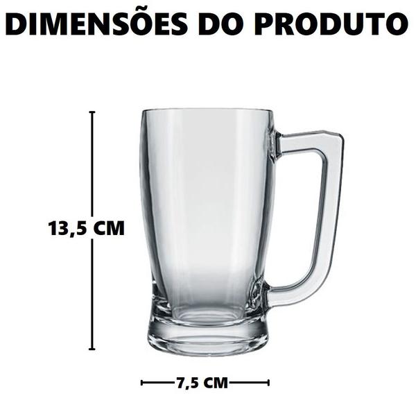 Imagem de Conjunto de Canecas de Cerveja Chopp 340ml 4 Unidades Nadir