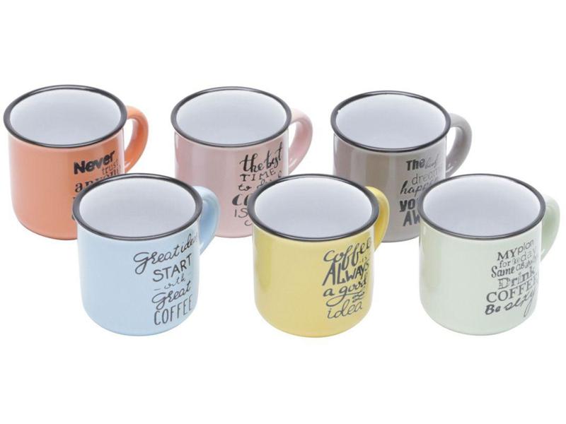 Imagem de Conjunto de Canecas Porcelana para Café/Chá - 130ML 6 Peças Bon Gourmet 26096