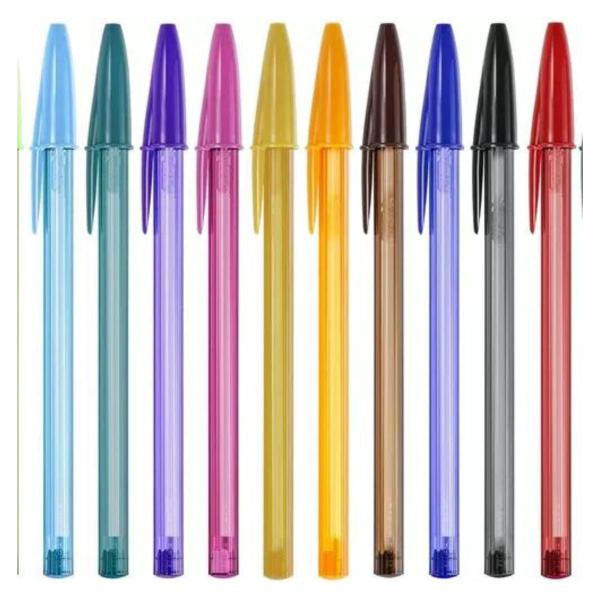 Imagem de conjunto de caneta coloridas bic 10 cores 