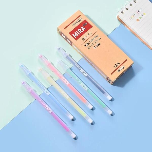 Imagem de Conjunto de Canetas Gel Kawaii 0,5mm - 12/24 Peças com Caixa - Ideal para Estudantes