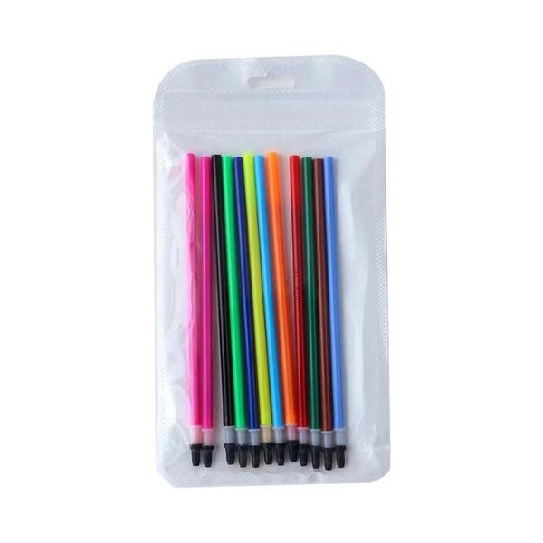 Imagem de Conjunto de Canetas Gel Kawaii 0,5mm - 12/24 Peças com Caixa - Ideal para Estudantes