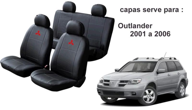 Imagem de Conjunto de Capa Automotiva Sob Medida Outlander 2001 a 2006 + Capa de Cobertura e Limpador