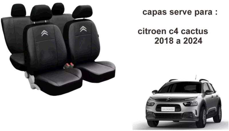 Conjunto de Capa Citroen C4 Cactus 2018 a 2025 + Tapete + Capa de Volante Estiloso - Aero Print Imagem de Conjunto de Capa Citroen C4 Cactus 2018 a 2025 + Tapete + Capa de Volante Estiloso