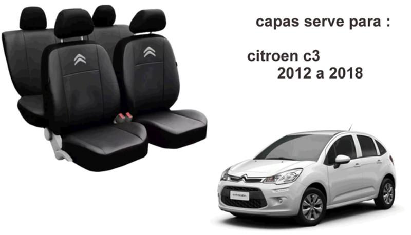 Imagem de Conjunto de Capa de Couro Citroën C3 2012 a 2018 com Limpador Premium e Capa de Cobertura Durável