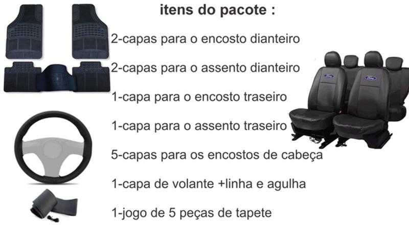 Imagem de Conjunto de Capa de Couro e Acessórios para Fiesta 95-05