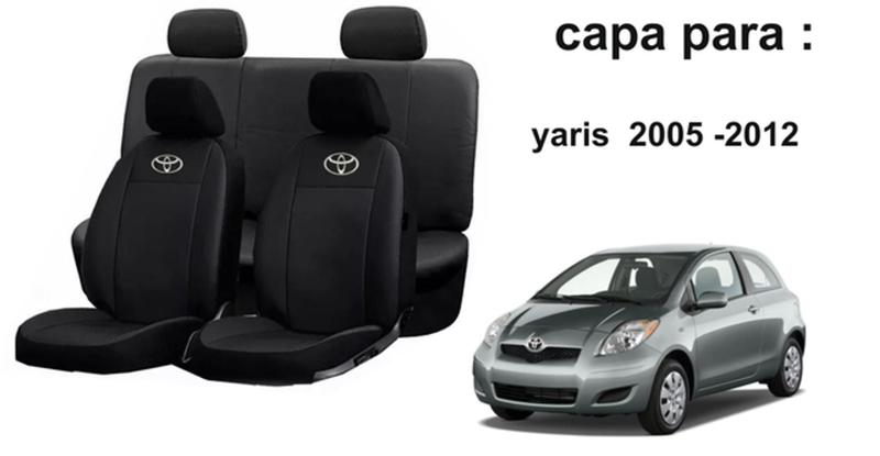 Imagem de Conjunto de Capa de Couro Premium + Tapetes e Capa de Volante para Yaris 05-12