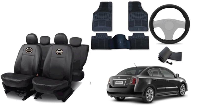 Conjunto de Capa de Couro Sentra 01-15 + Tapetes de Alta Qualidade + Capa de Volante - Iron Tech Imagem de Conjunto de Capa de Couro Sentra 01-15 + Tapetes de Alta Qualidade + Capa de Volante
