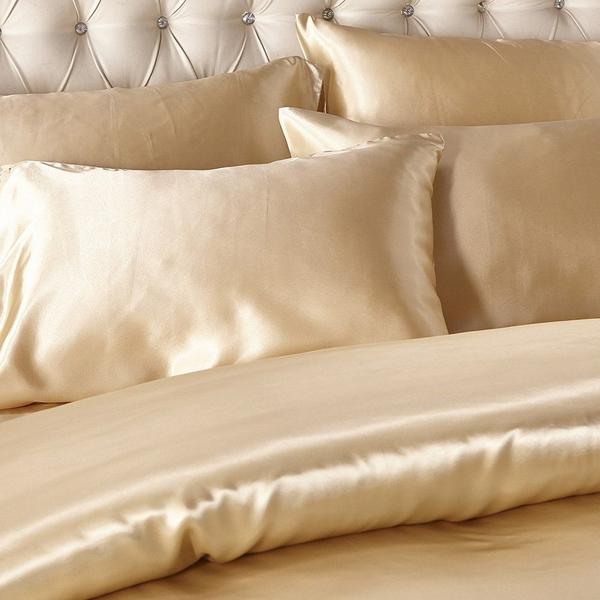 Imagem de Conjunto de capa de edredom AiMay Super Soft Satin Silk Honeymoon King