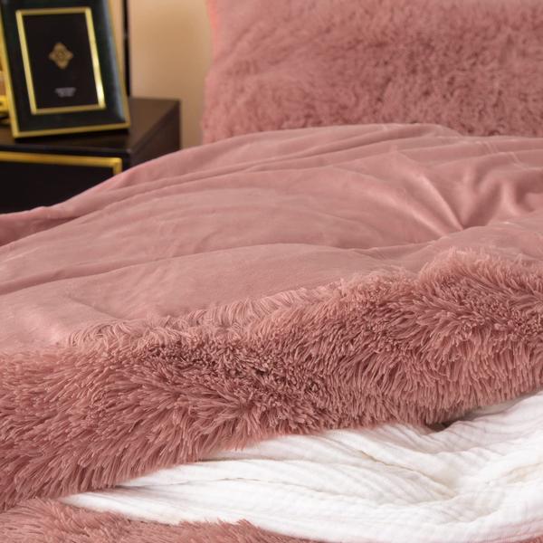 Imagem de Conjunto de capa de edredom EMME Luxury Fuzzy Queen Size Fluffy Comforte