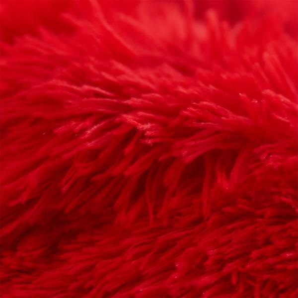 Imagem de Conjunto de capa de edredom HAIHUA Fluffy red Faux Fur Queen Size