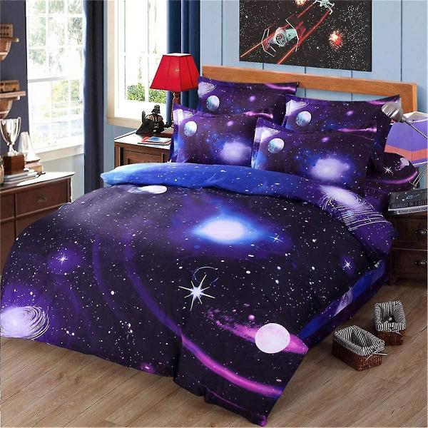 Imagem de Conjunto de Capa de Edredom Wokex Galaxy Universe Moon - Tamanho Casal