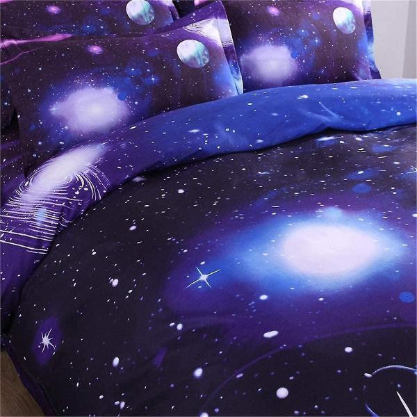 Imagem de Conjunto de capa de edredon Wokex Galaxy Universe Moon Double Size