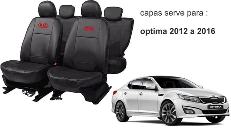 Imagem de Conjunto de Capa Optima 2012 a 2016 + Chaveiro + Capa de Volante Sofisticada e Confortável