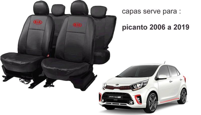 Imagem de Conjunto de Capa Picanto 2006 a 2019 + Chaveiro + Capa de Volante Durabilidade Superior