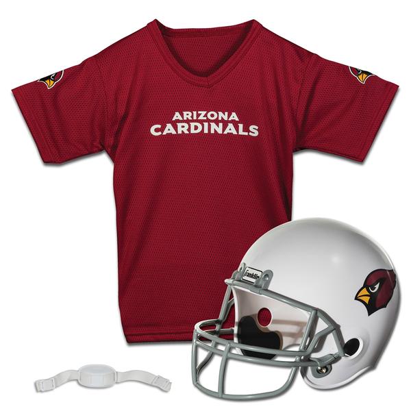 Imagem de Conjunto de capacete e camisa de futebol Franklin Sports Arizona Cardinals NFL Kids - Youth M