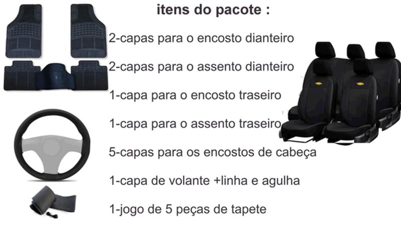 Imagem de Conjunto de Capas e Acessórios para Opala 1968-1992: Capa de Couro e Volante