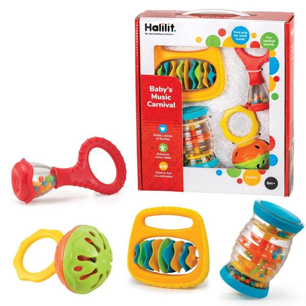 Imagem de Conjunto de carnaval musical Edushape Toddler's Halilit de 6 meses ou mais