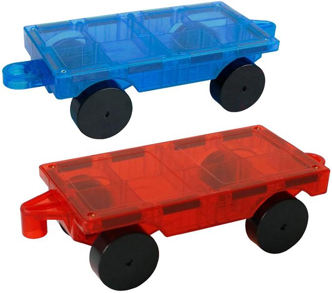 Imagem de Conjunto de carros de peça magblock 2 adequado para blocos magnéticos, expandir e enriquecer suas telhas magnetas STEM Brinquedos educacionais