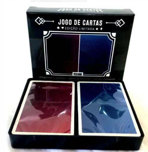 Imagem de Conjunto De Cartas Baralho Vision Impermeável Naipe Grande