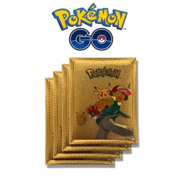 Imagem de Conjunto De Cartas Pokémon Vmax Gx Cor Energia Pikachu Raro Treinador De Batalha Meninos Presente