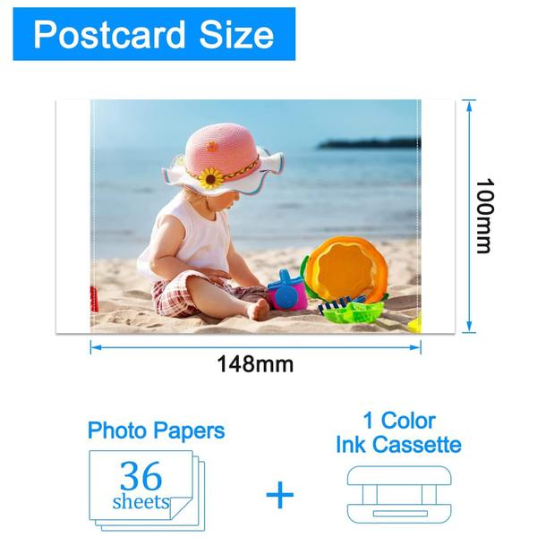 Conjunto de cartucho de tinta e papel fotográfico Canon KP-36IN para Selphy - KCMYTONER Imagem de Conjunto de cartucho de tinta e papel fotográfico Canon KP-36IN para Selphy