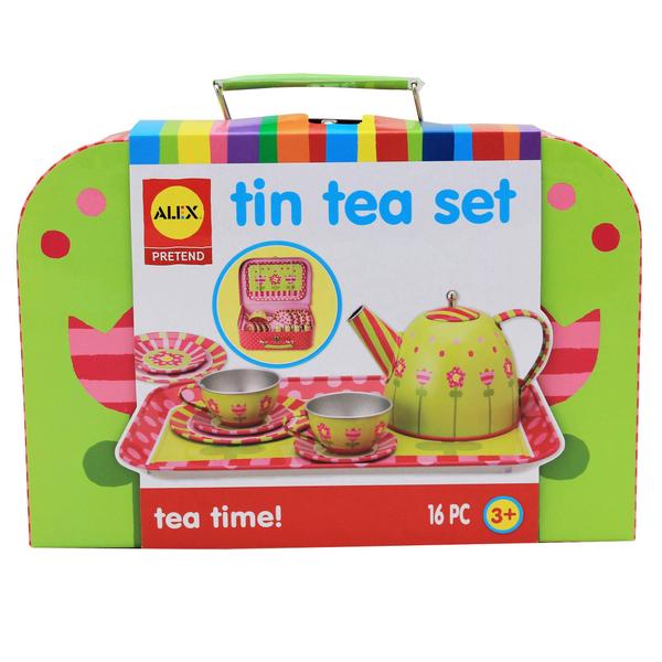 Imagem de Conjunto de chá ALEX Pretend Tea Time para crianças, 16 peças