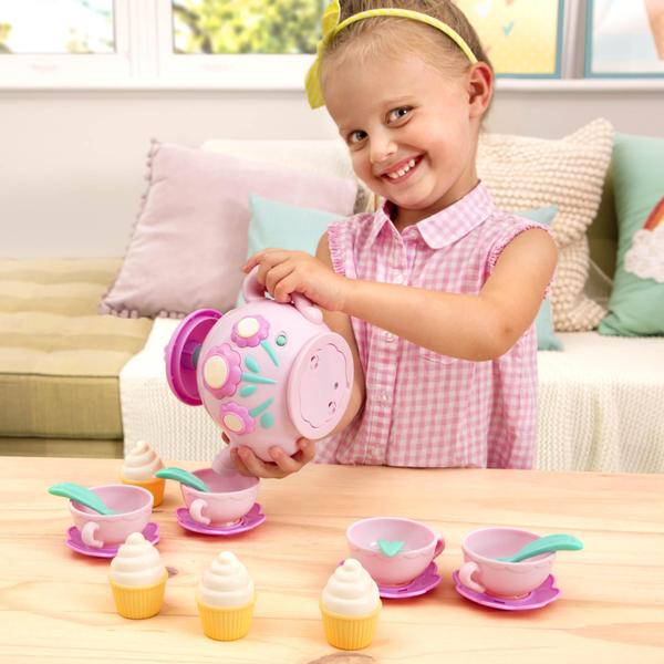 Imagem de Conjunto de chá Battat Play Circle Singing Teapot Toy 3 anos ou mais, 17 unidades