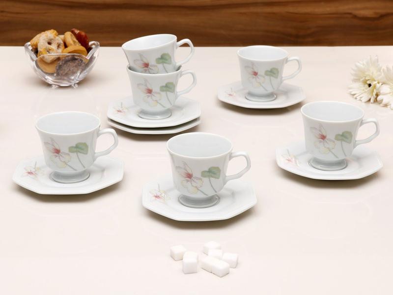 Conjunto de Chá Porcelana 6 Peças - Schmidt Classic Encanto