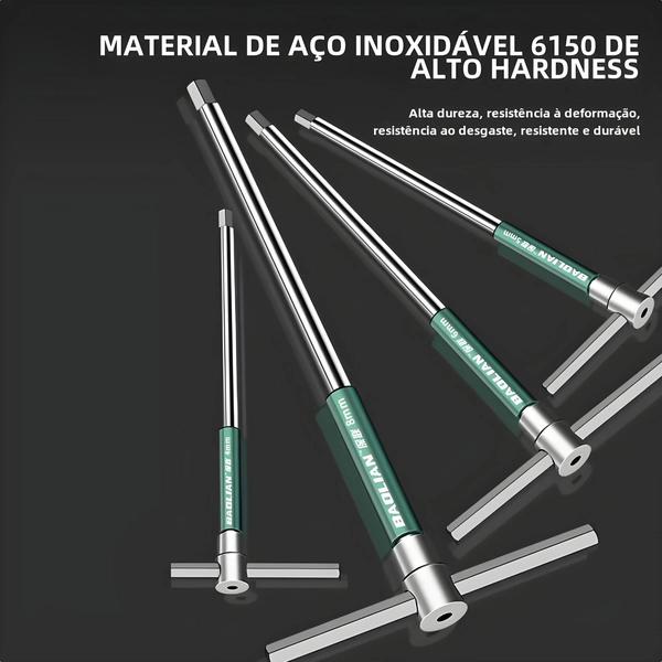 Imagem de Conjunto De Chave De Fenda Torx Tipo T Chave Sextavada Allen 2.5-10mm Chave Cromada Ferramenta