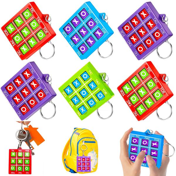 Conjunto de chaveiros Tic Tac Toe, 16 peças para festas de aniversário, lembrancinhas para crianças - Basytodio Imagem de Conjunto de chaveiros Tic Tac Toe, 16 peças para festas de aniversário, lembrancinhas para crianças