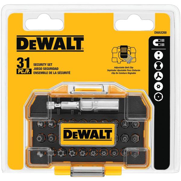 Imagem de Conjunto de chaves de fenda DEWALT, Segurança, 31-Piece (DWAX200)