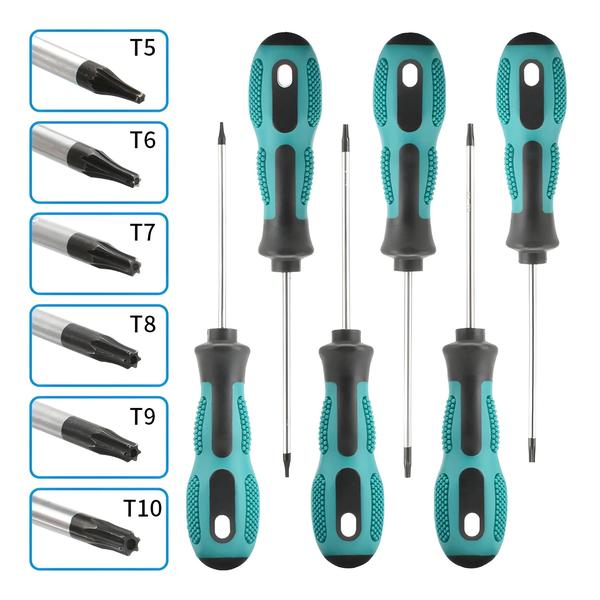 Imagem de Conjunto de Chaves de Fenda Torx Magnéticas de Precisão (T5-T30) - Kit de Ferramentas Manuais