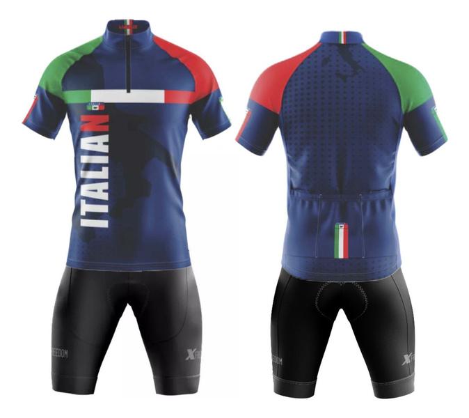 Imagem de Conjunto de Ciclismo Camisa C/ Proteção UV e Bermuda C/ Forro Interno