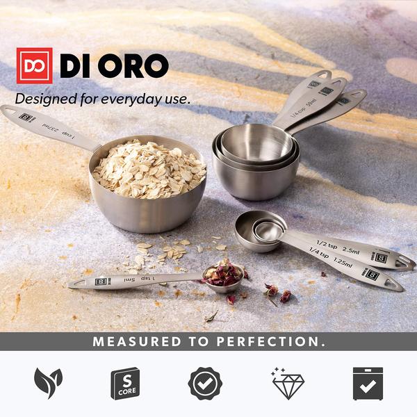Conjunto de colheres de medição di Oro 18/8 em aço inoxidáve - di Oro Living Imagem de Conjunto de colheres de medição di Oro 18/8 em aço inoxidáve