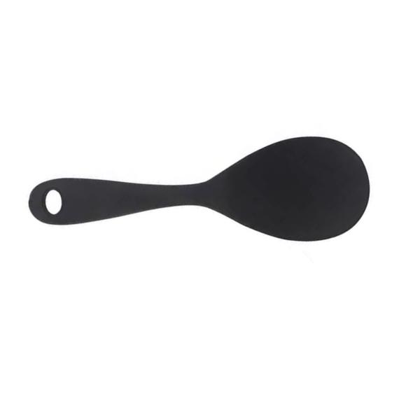 Imagem de Conjunto de Colheres de Silicone Maciço - 22,5 cm - Cor Preto UnyHome.