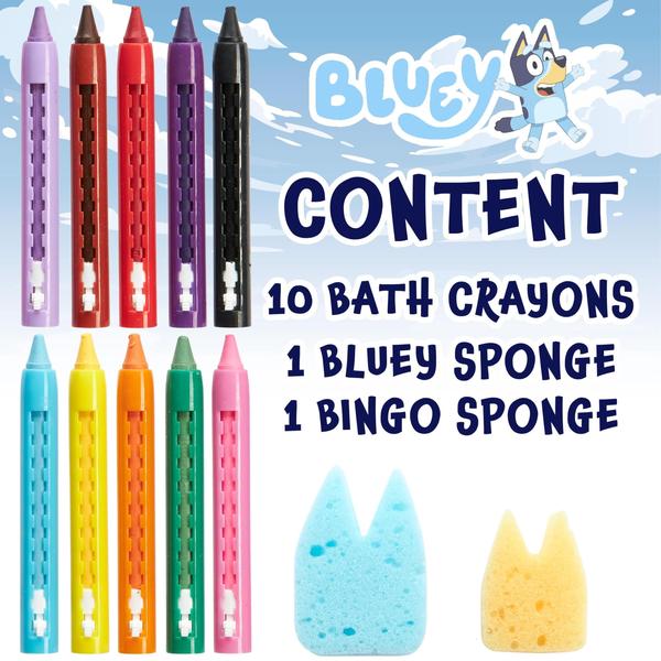 Conjunto de colorir de água Bath Toys Bluey para crianças com 10 lápis de cor Imagem de Conjunto de colorir de água Bath Toys Bluey para crianças com 10 lápis de cor