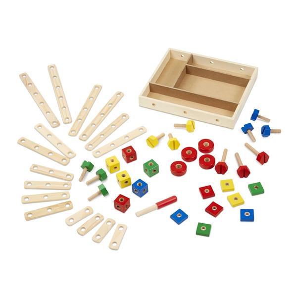 Imagem de Conjunto de construção civil Melissa & Doug Wooden 48 unidades