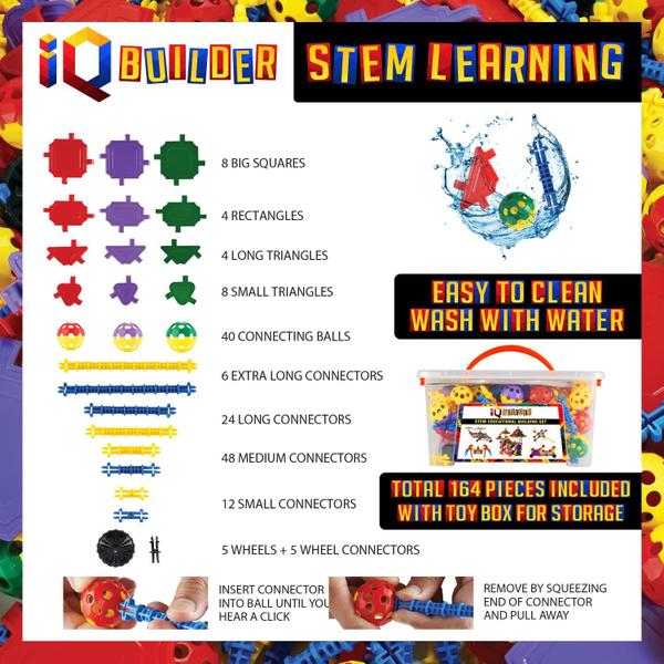 Imagem de Conjunto de construção criativa STEM Learning Toy IQ BUILDER