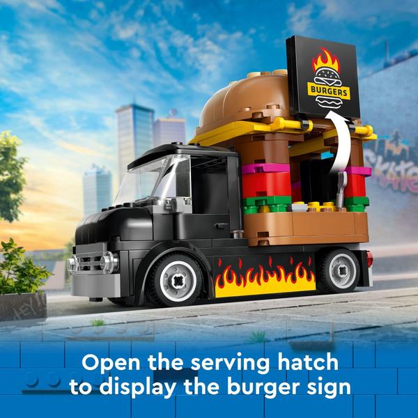 Imagem de Conjunto de construção de brinquedos LEGO City Burger Truck 60404 Kids 5+ Anos