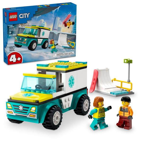 Imagem de Conjunto de construção de brinquedos LEGO City Emergency Ambulance 60403