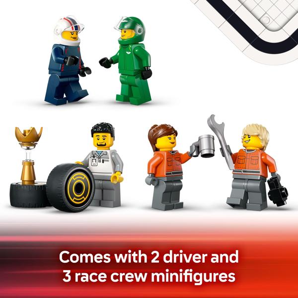 Imagem de Conjunto de construção de brinquedos LEGO City F1 Truck com carros RB20 e AMR24 F1