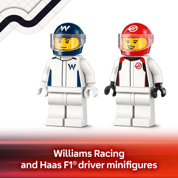 Imagem de Conjunto de construção de brinquedos LEGO City F1 Williams Racing e Haas F1