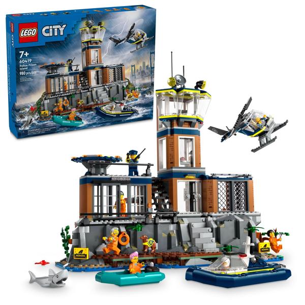 Imagem de Conjunto de construção de brinquedos LEGO City Police Prison Island 60419