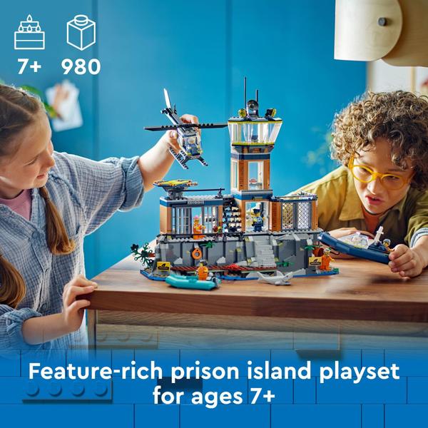 Imagem de Conjunto de construção de brinquedos LEGO City Police Prison Island 60419