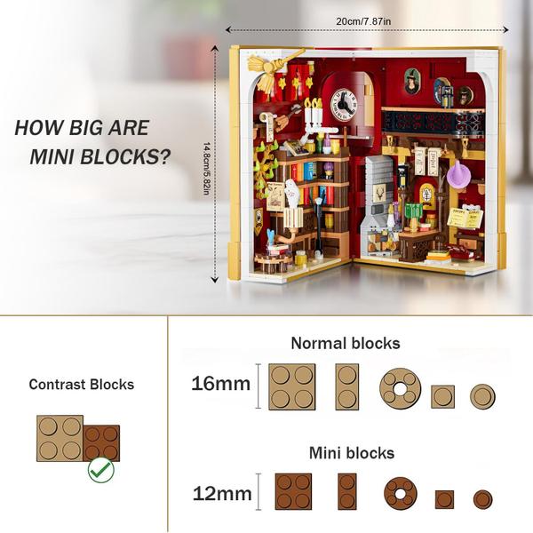 Imagem de Conjunto de construção INSOON Magic Book Nook com luz LED 1055 PCS