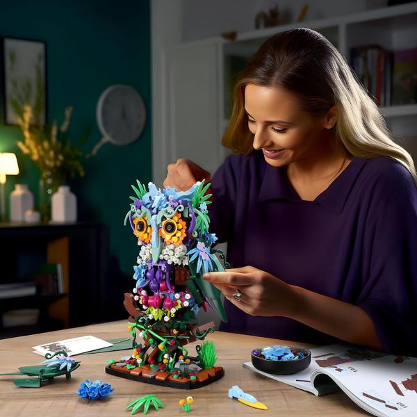 Conjunto de construção Jojo & Peach Floral Owl Toy 1193 peças para maiores de 8 anos - JOJO&Peach Imagem de Conjunto de construção Jojo & Peach Floral Owl Toy 1193 peças para maiores de 8 anos
