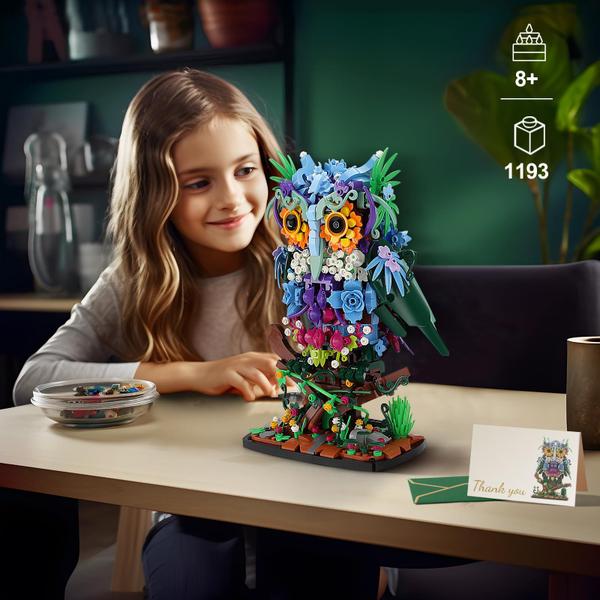 Conjunto de construção Jojo & Peach Floral Owl Toy 1193 peças para maiores de 8 anos - JOJO&Peach Imagem de Conjunto de construção Jojo & Peach Floral Owl Toy 1193 peças para maiores de 8 anos